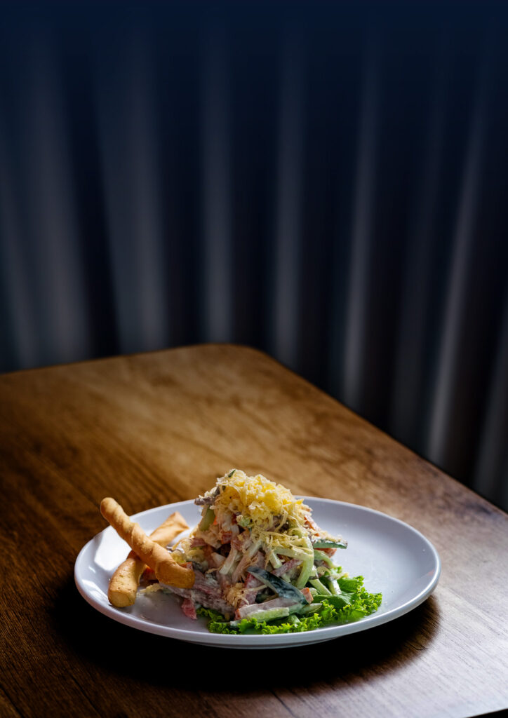 LAYERED CRAB-STICK SALAD